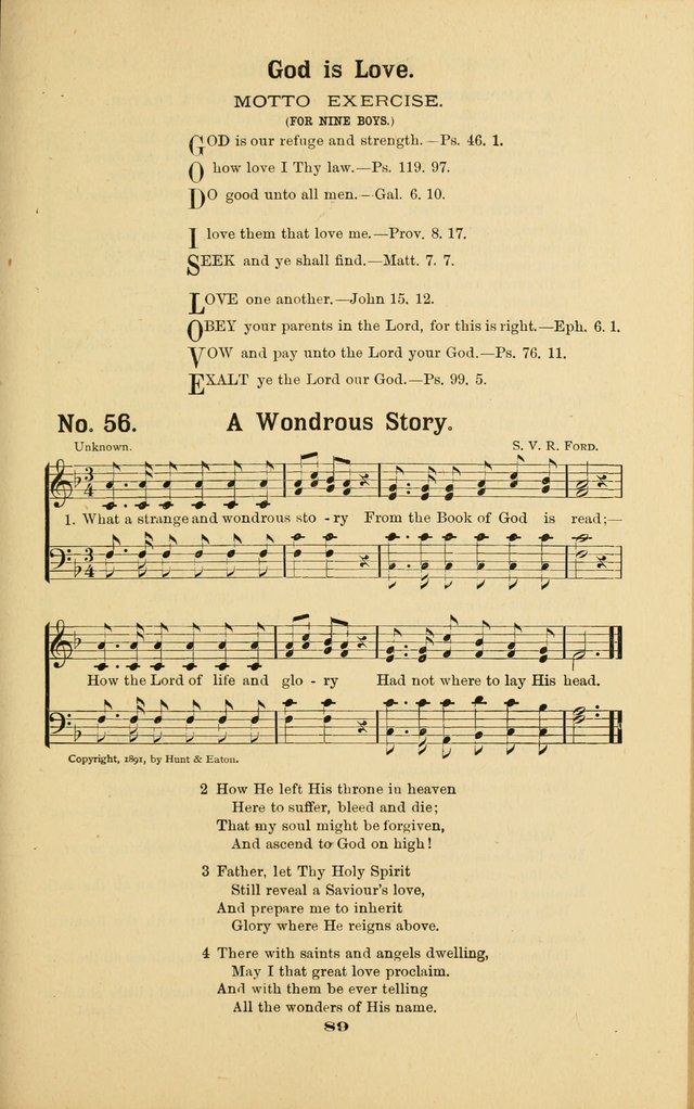 Melodies for Little People: containing also one hundred recitations for Sunday-schools, anniversary occasions, concerts, entertainments, and sociables, with songs adapted... page 89