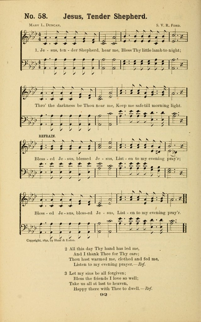 Melodies for Little People: containing also one hundred recitations for Sunday-schools, anniversary occasions, concerts, entertainments, and sociables, with songs adapted... page 92