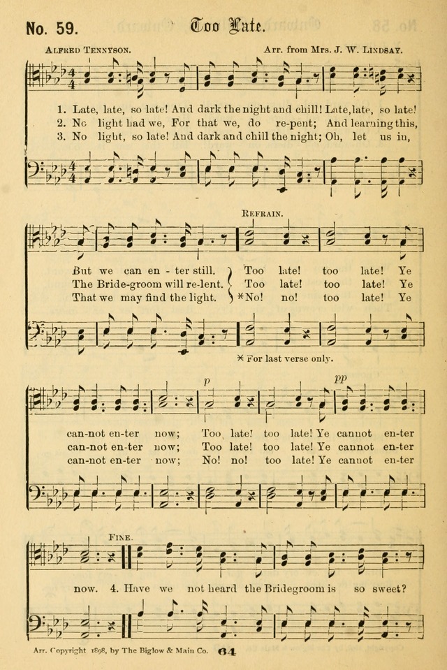 Male Chorus No. 2: for use in Christian associations, gospel meetings, and other religious services page 69