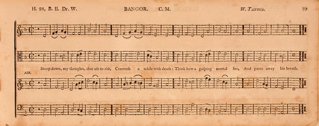 The Middlesex Collection of Church Music: or, ancient psalmody revived: containing a variety of psalm tunes, the most suitable to be used in divine service (2nd ed. rev. cor. and enl.) page 79
