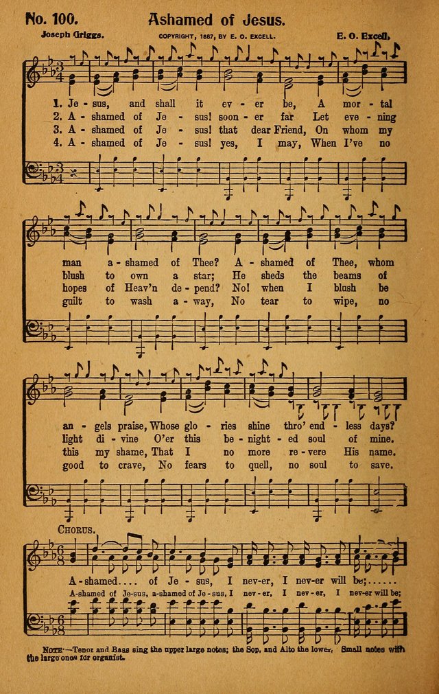Make Christ King. Combined: a selection of high class gospel hymns for use in general worship and special evangelistic meetings page 101