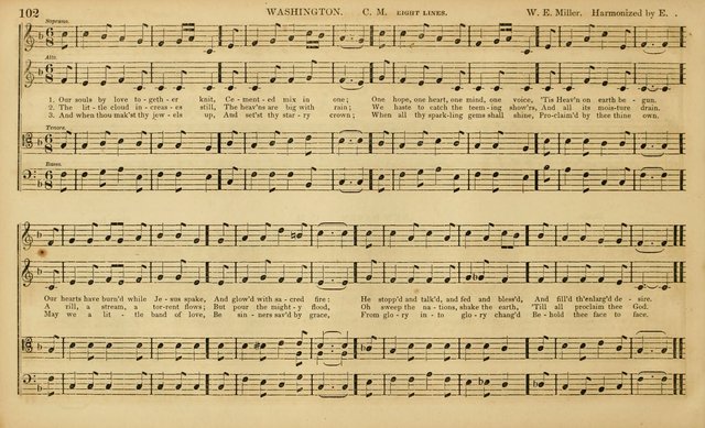 The Mozart Collection of Sacred Music: containing melodies, chorals, anthems and chants, harmonized in four parts; together with the celebrated Christus and Miserere by ZIngarelli page 102
