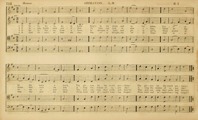 The Mozart Collection of Sacred Music: containing melodies, chorals, anthems and chants, harmonized in four parts; together with the celebrated Christus and Miserere by ZIngarelli page 114