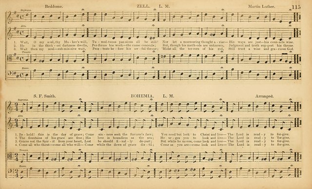 The Mozart Collection of Sacred Music: containing melodies, chorals, anthems and chants, harmonized in four parts; together with the celebrated Christus and Miserere by ZIngarelli page 115