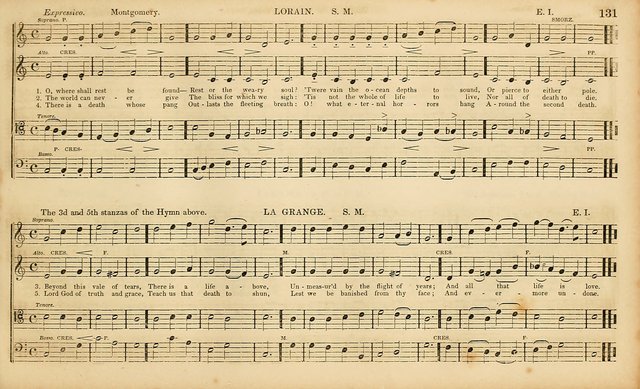 The Mozart Collection of Sacred Music: containing melodies, chorals, anthems and chants, harmonized in four parts; together with the celebrated Christus and Miserere by ZIngarelli page 131
