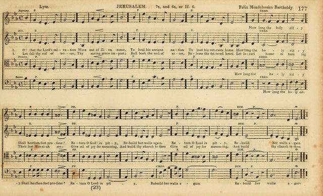 The Mozart Collection of Sacred Music: containing melodies, chorals, anthems and chants, harmonized in four parts; together with the celebrated Christus and Miserere by ZIngarelli page 177