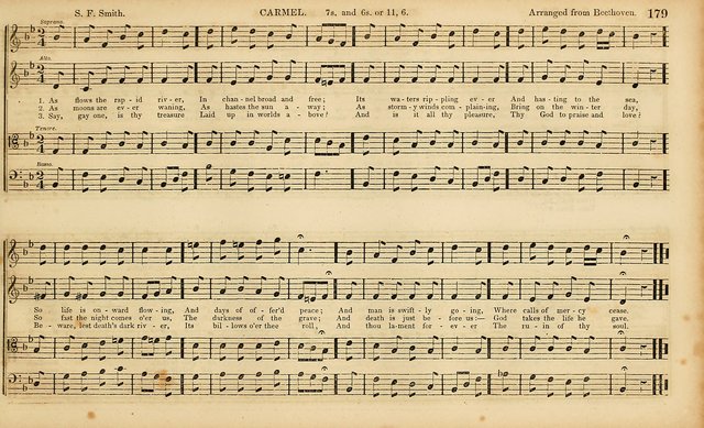 The Mozart Collection of Sacred Music: containing melodies, chorals, anthems and chants, harmonized in four parts; together with the celebrated Christus and Miserere by ZIngarelli page 179