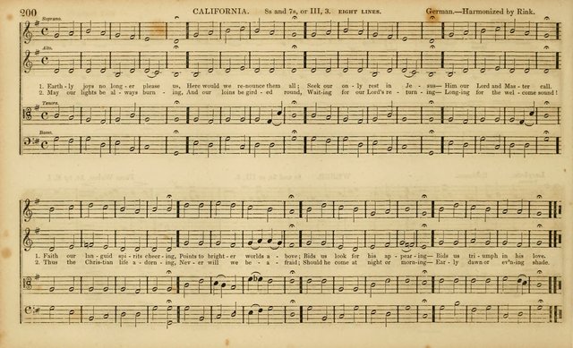 The Mozart Collection of Sacred Music: containing melodies, chorals, anthems and chants, harmonized in four parts; together with the celebrated Christus and Miserere by ZIngarelli page 200