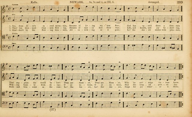 The Mozart Collection of Sacred Music: containing melodies, chorals, anthems and chants, harmonized in four parts; together with the celebrated Christus and Miserere by ZIngarelli page 209