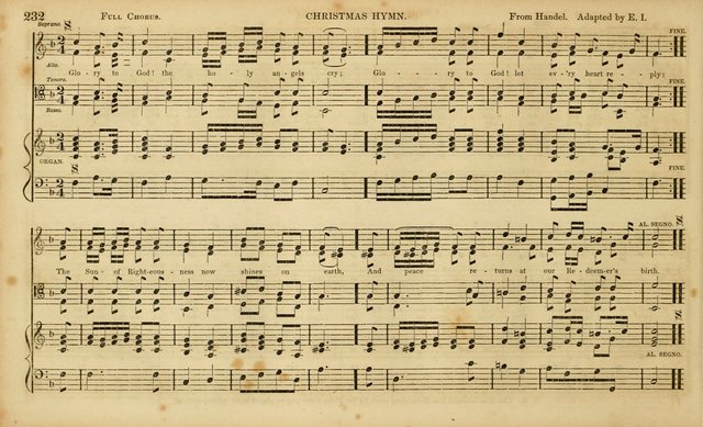 The Mozart Collection of Sacred Music: containing melodies, chorals, anthems and chants, harmonized in four parts; together with the celebrated Christus and Miserere by ZIngarelli page 232