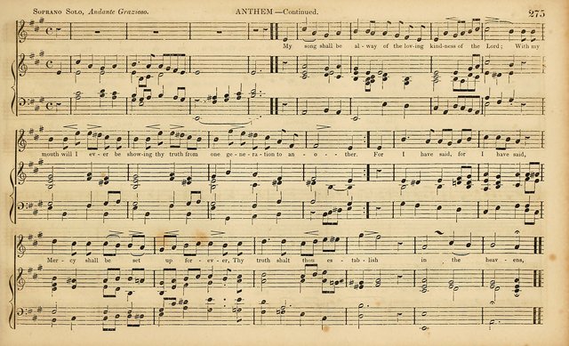 The Mozart Collection of Sacred Music: containing melodies, chorals, anthems and chants, harmonized in four parts; together with the celebrated Christus and Miserere by ZIngarelli page 275