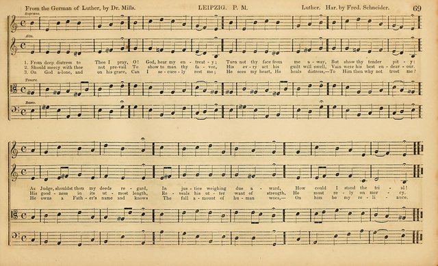 The Mozart Collection of Sacred Music: containing melodies, chorals, anthems and chants, harmonized in four parts; together with the celebrated Christus and Miserere by ZIngarelli page 69