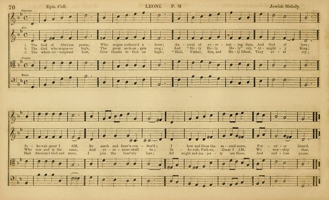 The Mozart Collection of Sacred Music: containing melodies, chorals, anthems and chants, harmonized in four parts; together with the celebrated Christus and Miserere by ZIngarelli page 70