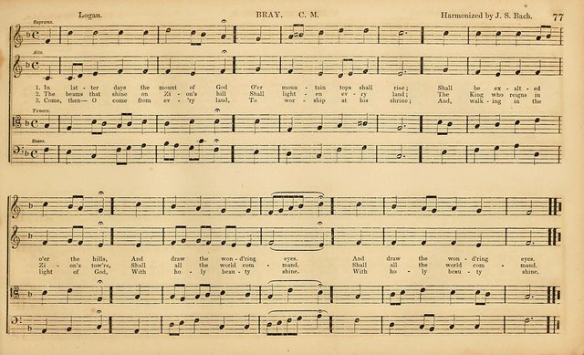 The Mozart Collection of Sacred Music: containing melodies, chorals, anthems and chants, harmonized in four parts; together with the celebrated Christus and Miserere by ZIngarelli page 77