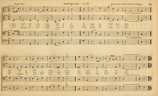 The Mozart Collection of Sacred Music: containing melodies, chorals, anthems and chants, harmonized in four parts; together with the celebrated Christus and Miserere by ZIngarelli page 79