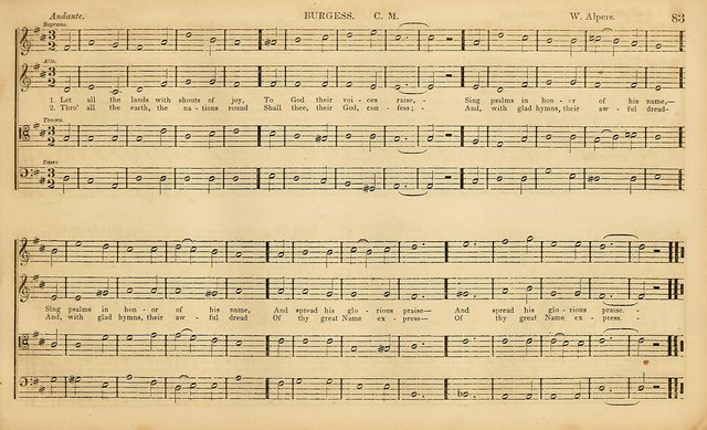The Mozart Collection of Sacred Music: containing melodies, chorals, anthems and chants, harmonized in four parts; together with the celebrated Christus and Miserere by ZIngarelli page 83