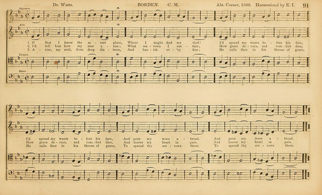 The Mozart Collection of Sacred Music: containing melodies, chorals, anthems and chants, harmonized in four parts; together with the celebrated Christus and Miserere by ZIngarelli page 91