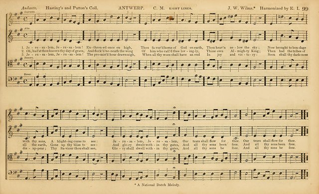 The Mozart Collection of Sacred Music: containing melodies, chorals, anthems and chants, harmonized in four parts; together with the celebrated Christus and Miserere by ZIngarelli page 99