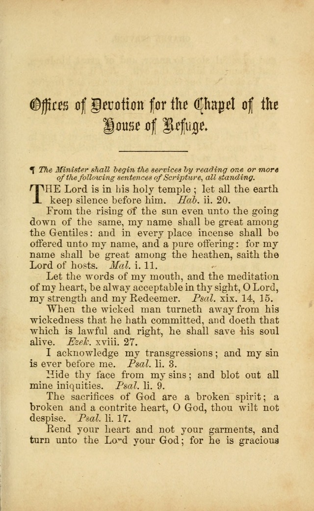 A Manual of Devotion and Hymns for the House of Refuge, City of New York page 3
