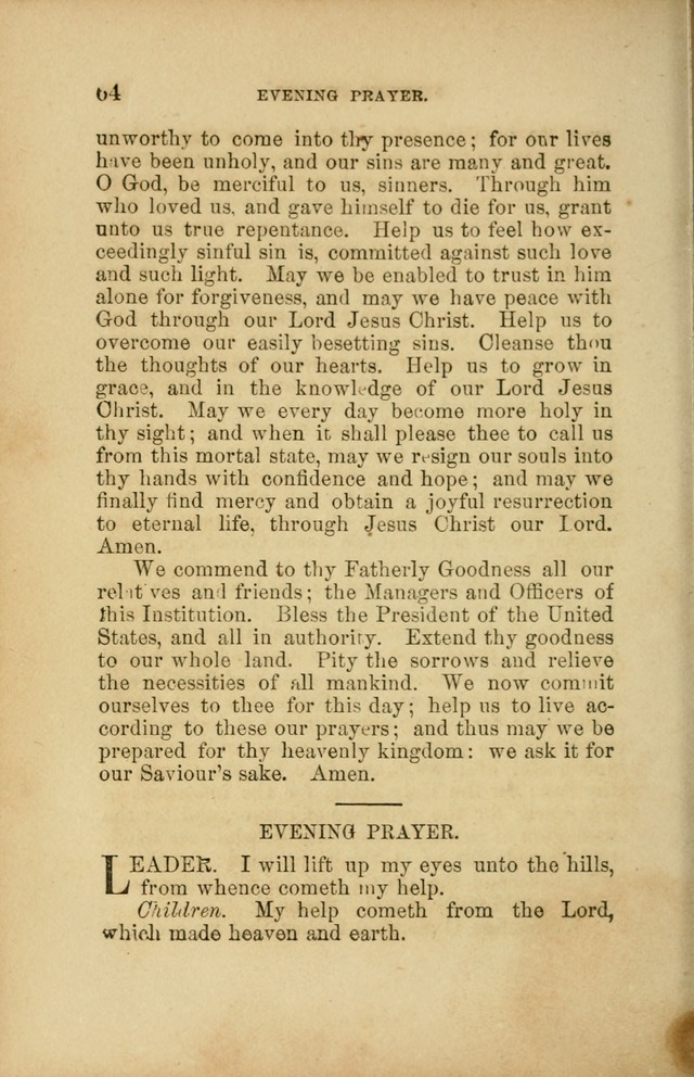 A Manual of Devotion and Hymns for the House of Refuge, City of New York page 64