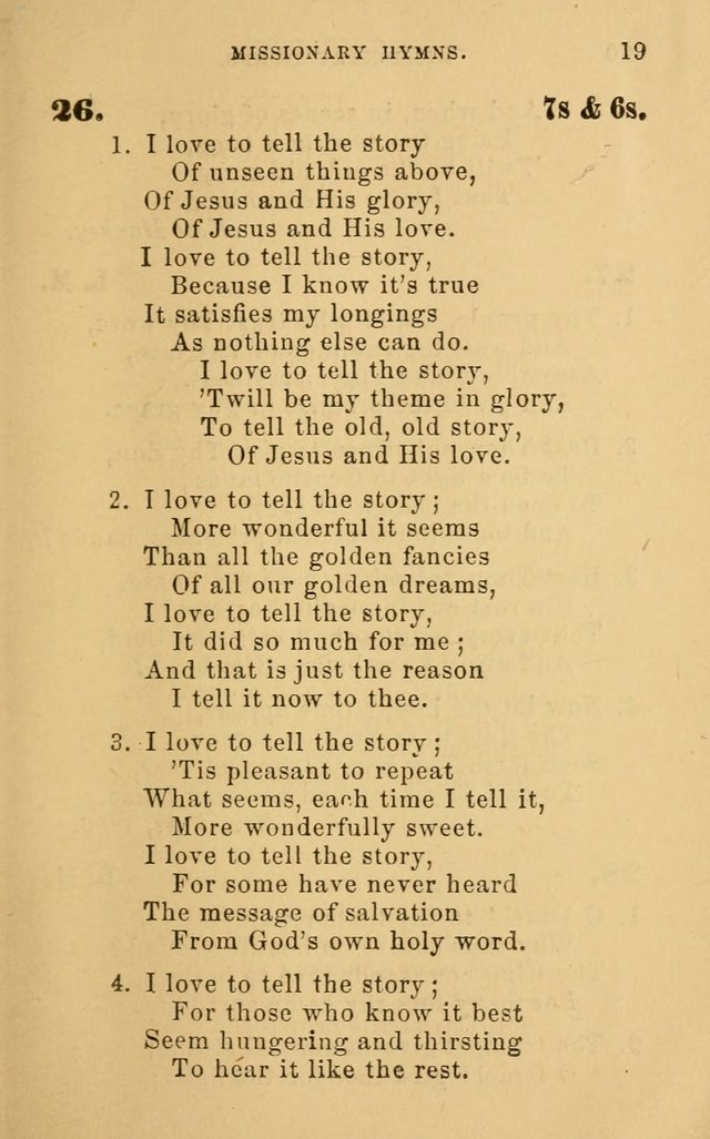 Missionary Hymns page 19