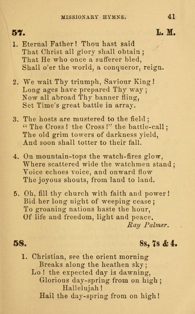 Missionary Hymns page 41