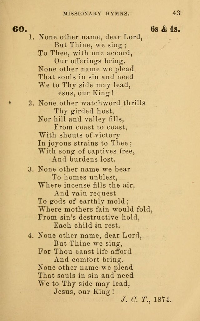 Missionary Hymns page 43
