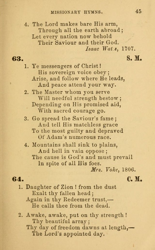 Missionary Hymns page 45