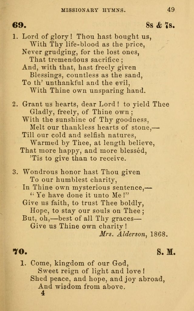 Missionary Hymns page 49