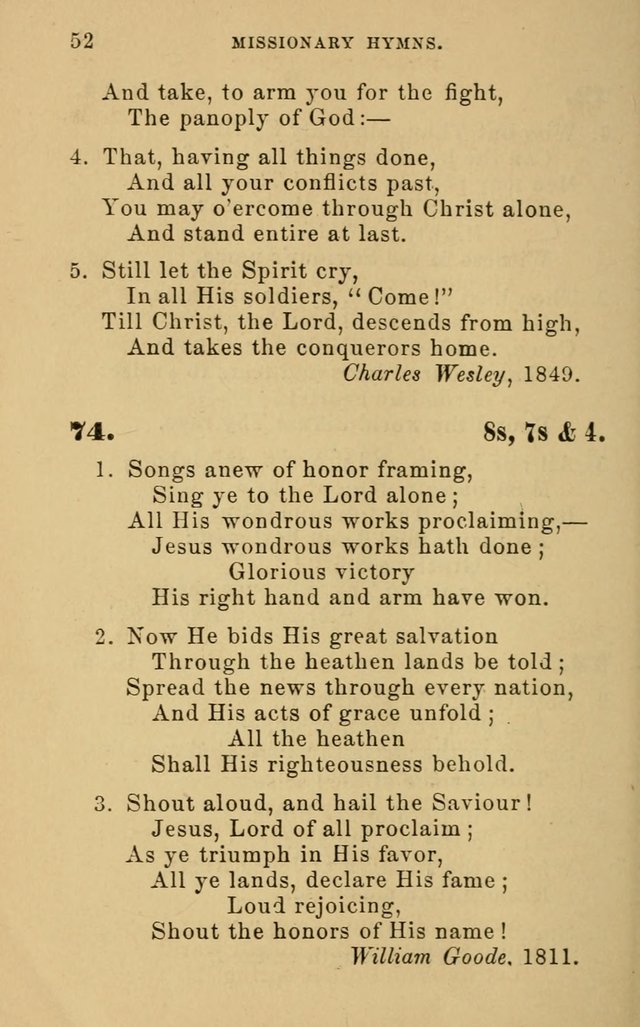 Missionary Hymns page 52