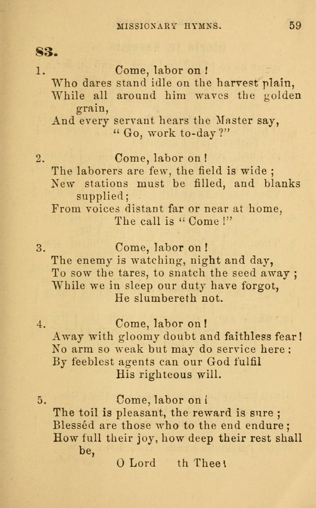Missionary Hymns page 59