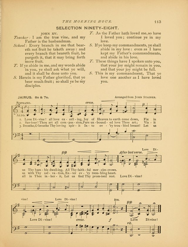 The Morning Hour: a daily song-service with responsive selections for schools page 113