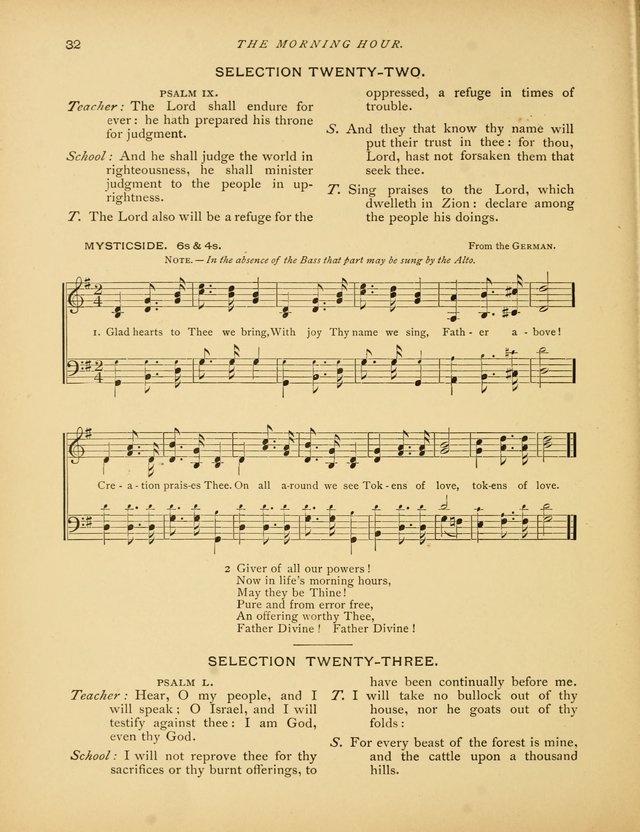 The Morning Hour: a daily song-service with responsive selections for schools page 32