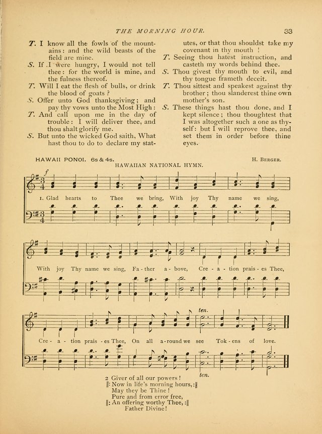 The Morning Hour: a daily song-service with responsive selections for schools page 33