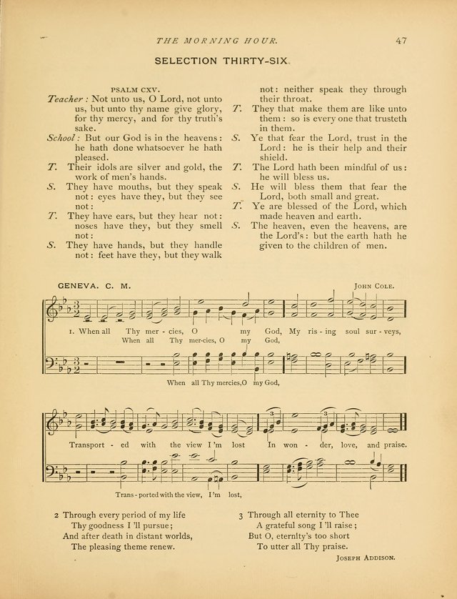 The Morning Hour: a daily song-service with responsive selections for schools page 47