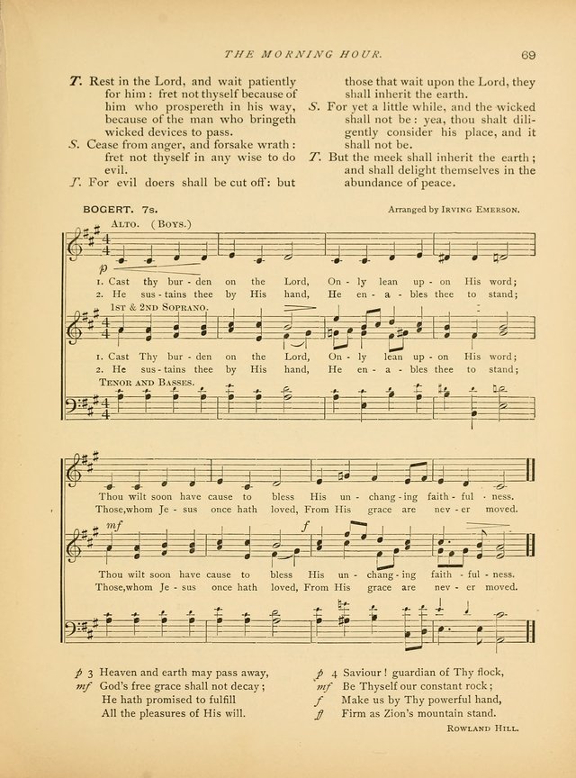 The Morning Hour: a daily song-service with responsive selections for schools page 69