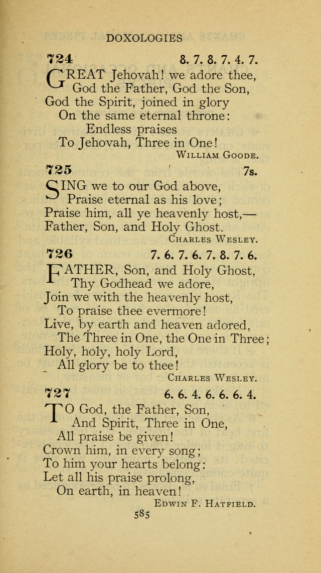 The Methodist Hymnal (Text only edition) page 585