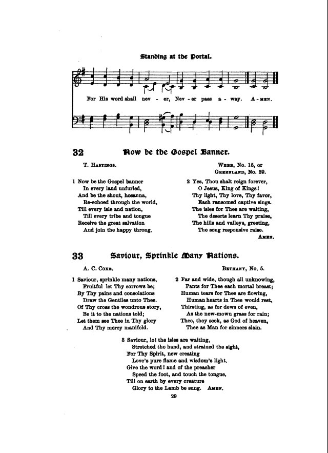Missionary Hymnal page 29