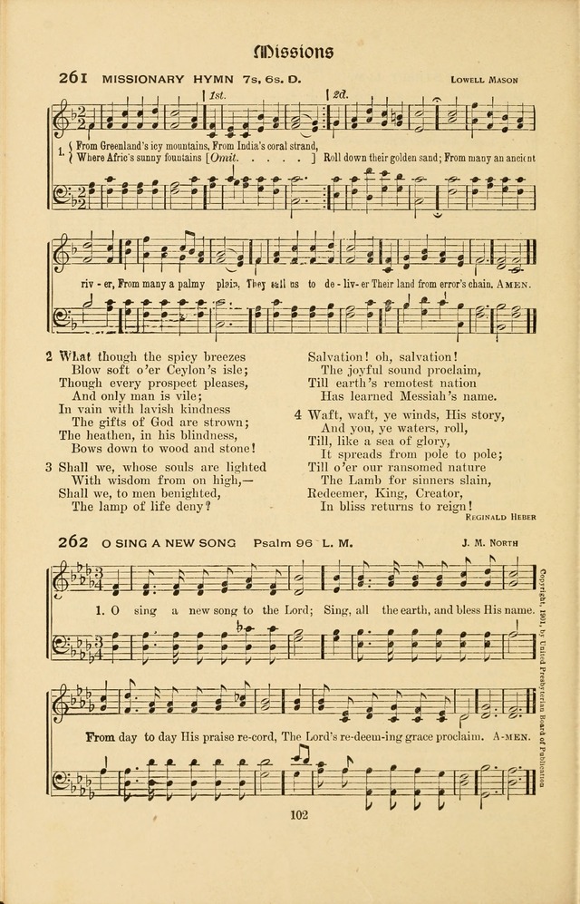 Montreat Hymns: psalms and gospel songs with responsive scripture readings page 102