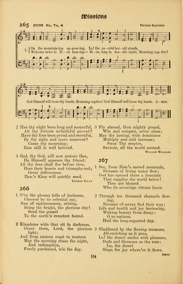 Montreat Hymns: psalms and gospel songs with responsive scripture readings page 104