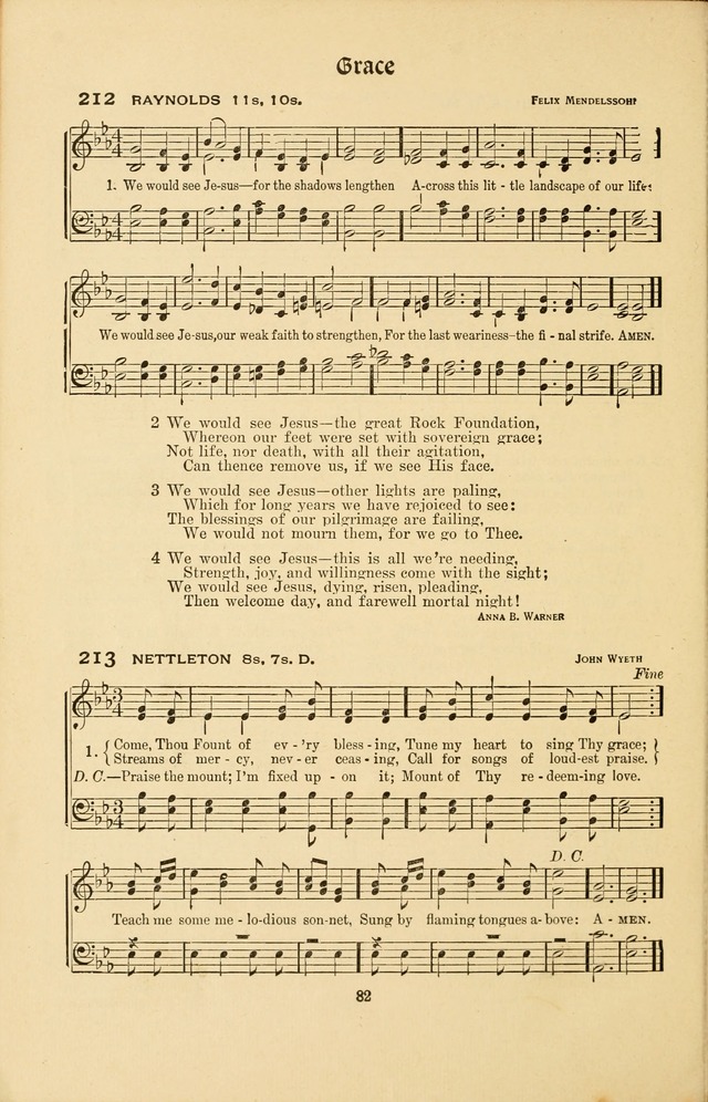 Montreat Hymns: psalms and gospel songs with responsive scripture readings page 82