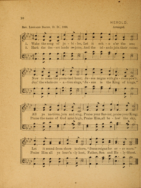 Missionary Hymnal: for the use of junior and juvenile missionary socieites page 10