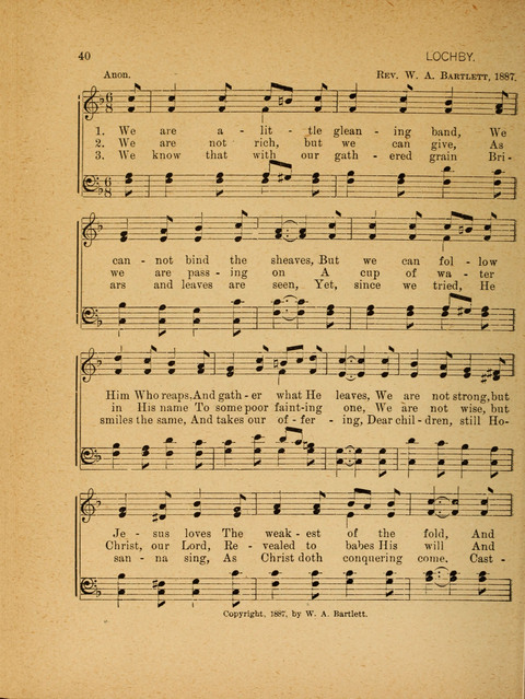 Missionary Hymnal: for the use of junior and juvenile missionary socieites page 40