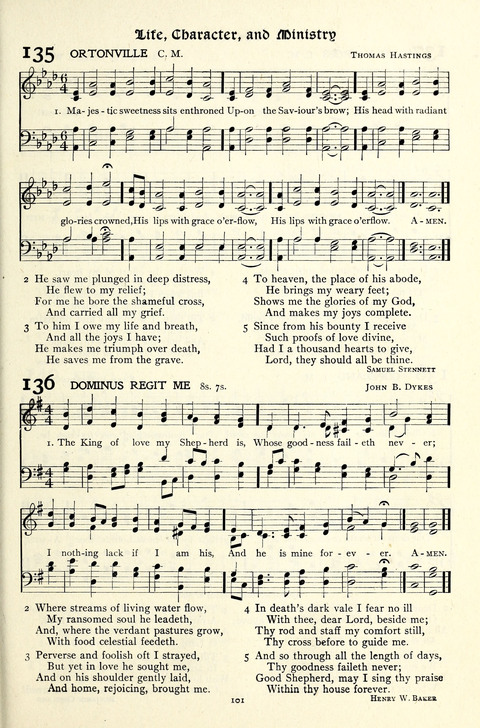 The Methodist Hymnal: Official hymnal of the methodist episcopal church and the methodist episcopal church, south page 101