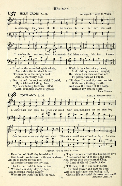 The Methodist Hymnal: Official hymnal of the methodist episcopal church and the methodist episcopal church, south page 102