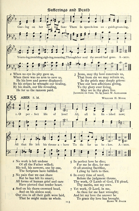 The Methodist Hymnal: Official hymnal of the methodist episcopal church and the methodist episcopal church, south page 113