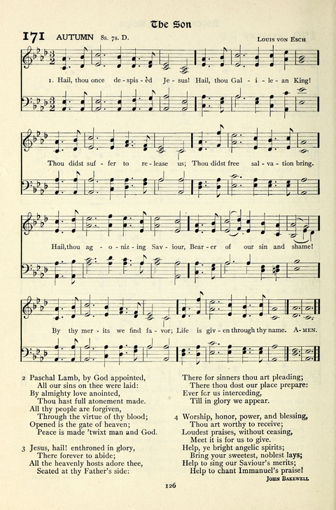 The Methodist Hymnal: Official hymnal of the methodist episcopal church and the methodist episcopal church, south page 126