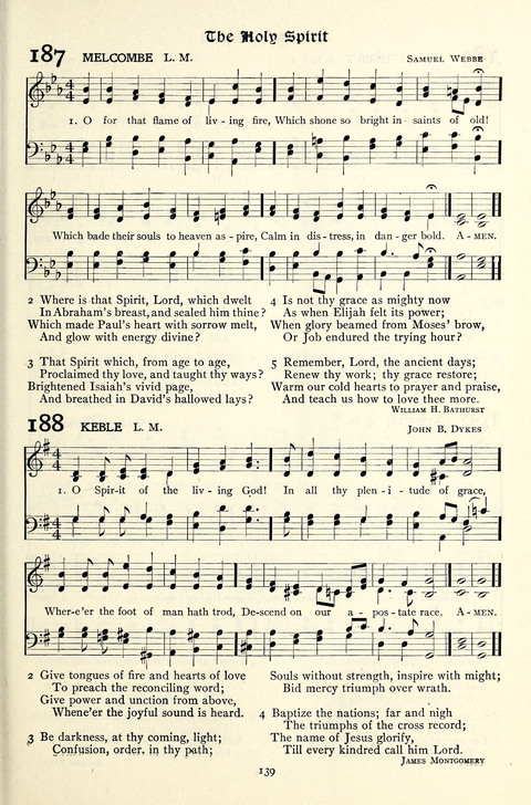 The Methodist Hymnal: Official hymnal of the methodist episcopal church and the methodist episcopal church, south page 139