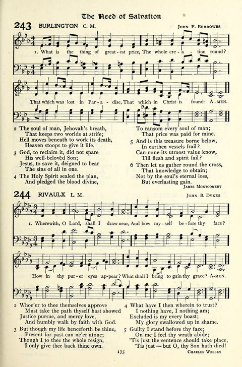 The Methodist Hymnal: Official hymnal of the methodist episcopal church and the methodist episcopal church, south page 175