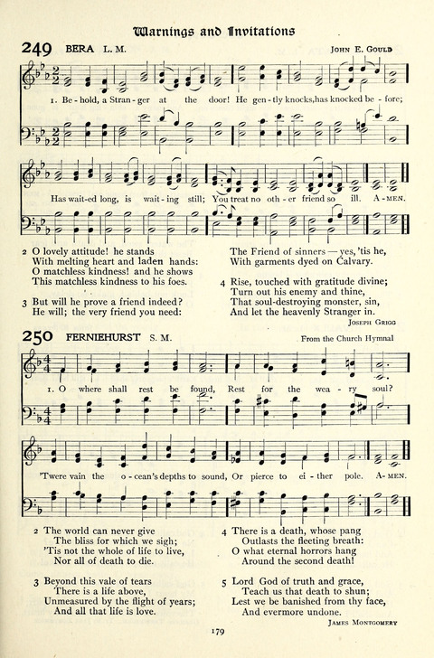 The Methodist Hymnal: Official hymnal of the methodist episcopal church and the methodist episcopal church, south page 179